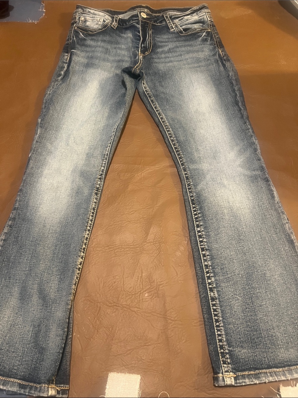 Women’s Blue Washed flare-Leg Jeans
